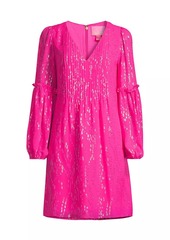 Lilly Pulitzer Clemé Metallic Silk Minidress