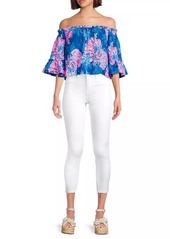 Lilly Pulitzer Croix Coral Reef Off-The-Shoulder Top