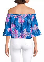 Lilly Pulitzer Croix Coral Reef Off-The-Shoulder Top