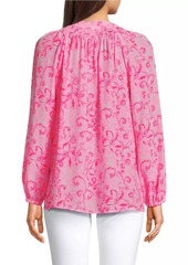 Lilly Pulitzer Elsa Filigree Silk Blouse