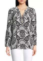 Lilly Pulitzer Elsa Silk Print Top