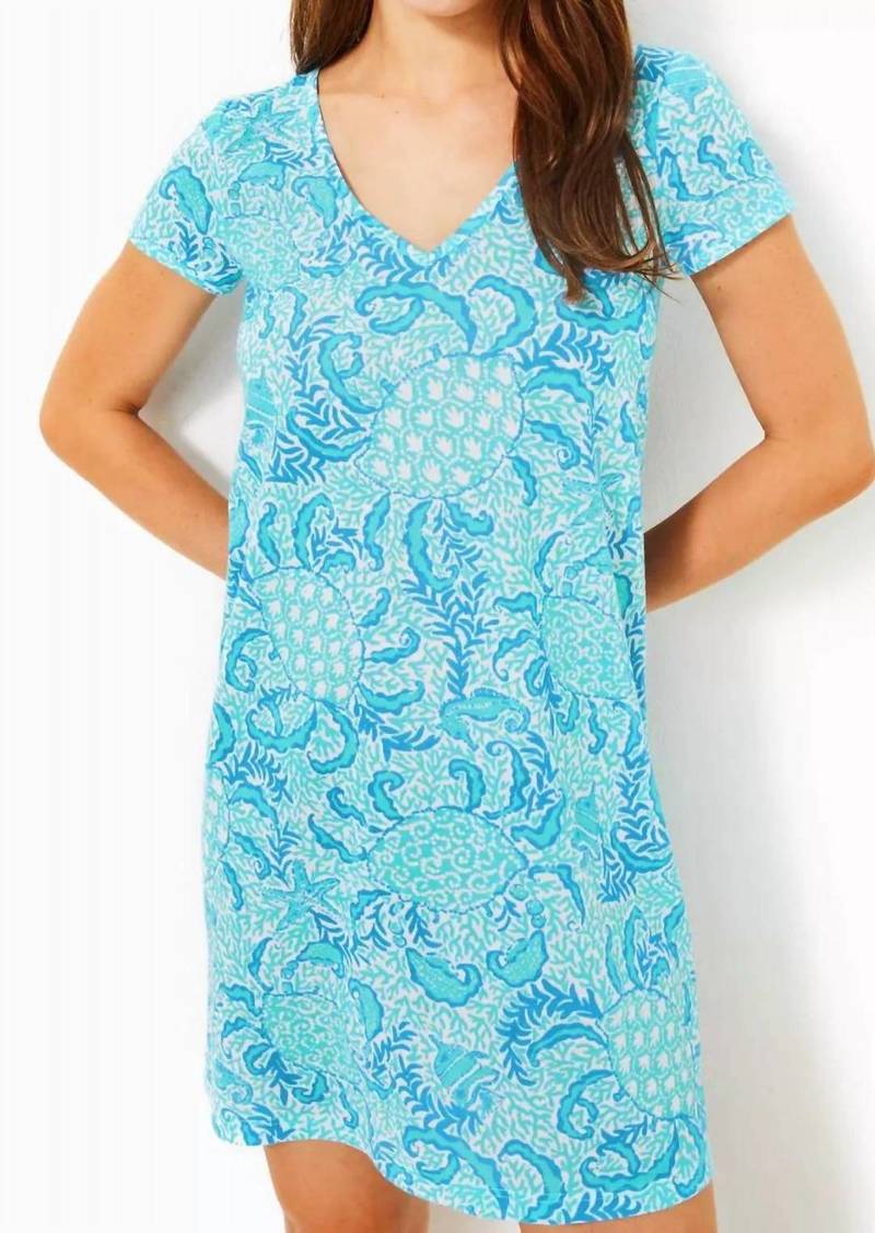 Lilly Pulitzer Etta Short Sleeve Dress In Blue