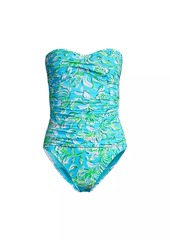 Lilly Pulitzer Flamenco Floral Strapless One-Piece Swimsuit