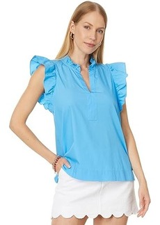 Lilly Pulitzer Klaudie Ruffle Sleeve Cotton Top