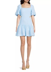 Lilly Pulitzer Kylanne Cut-Out Puff-Sleeve Minidress