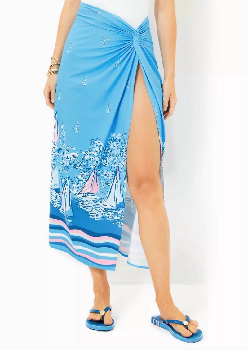 Lilly Pulitzer Leevy Skirt Coverup In Lunar Blue