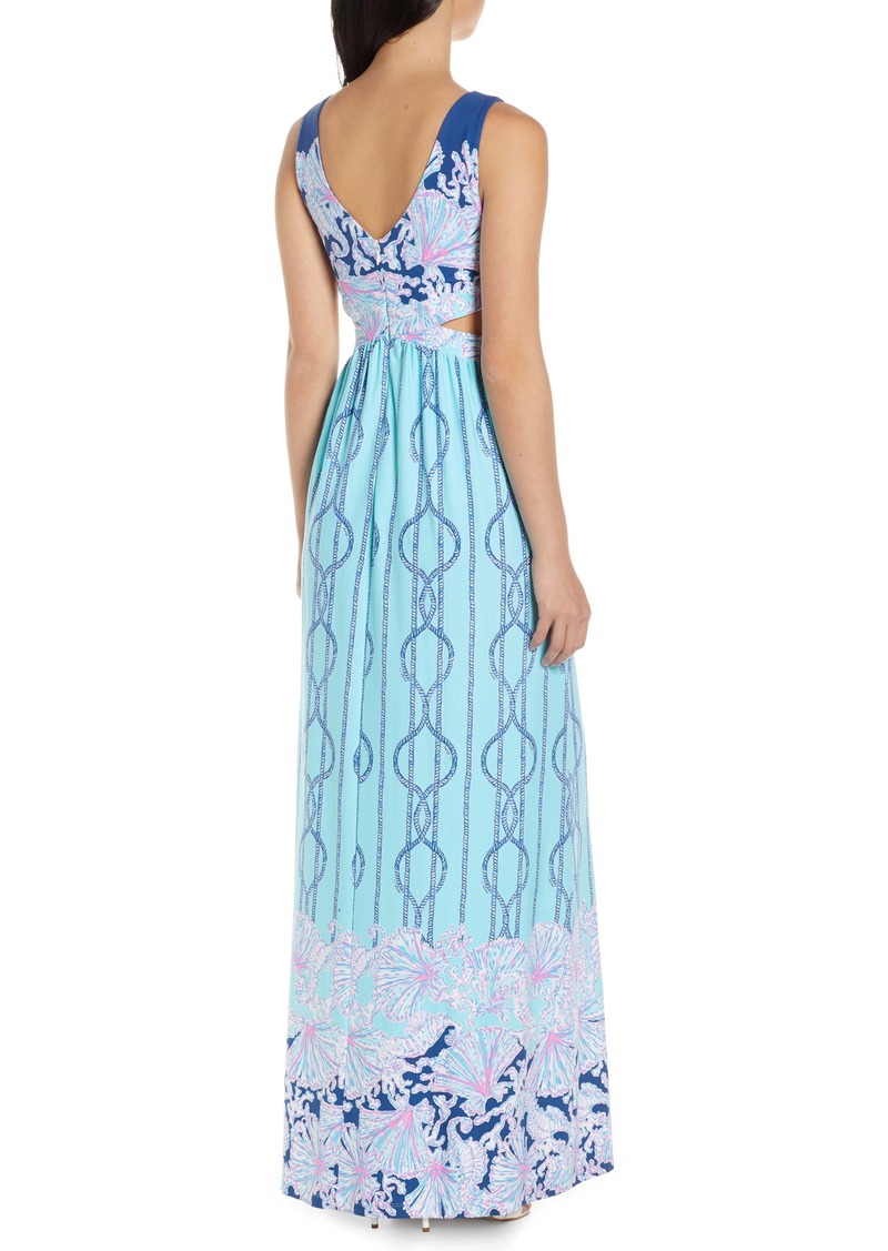 lilly pulitzer cut out maxi dress