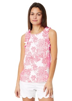Lilly Pulitzer Women's Kailee Sleeveless Ruffle Top  MD