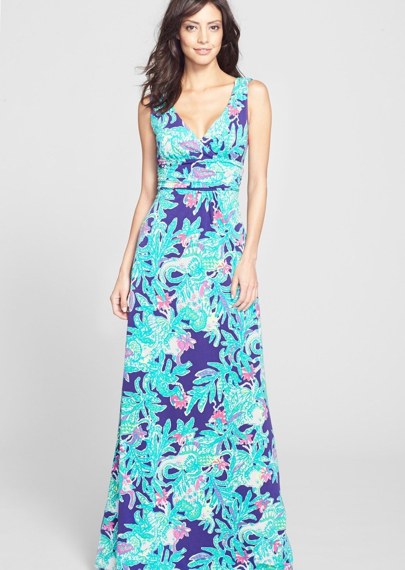Lilly Pulitzer Lilly Pulitzer® Sloane Stretch Cotton Maxi Dress Dresses