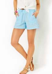 Lilly Pulitzer Lilo Linen Shorts In Celestial Blue