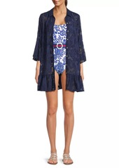 Lilly Pulitzer Linley Flounce Cover-Up Shirtdress