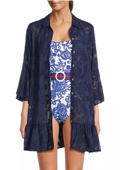Lilly Pulitzer Linley Flounce Cover-Up Shirtdress