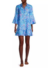 Lilly Pulitzer Linley Printed Bell-Sleeve Minidress