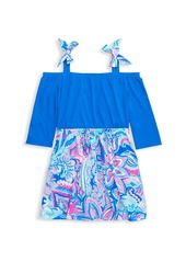 Lilly Pulitzer Little Girl's & Girl's Minisa Printed Cold-Shoulder Dress