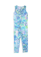 Lilly Pulitzer Little Girl's & Girl's Vala Tropical-Print Jumpsuit