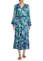Lilly Pulitzer Loubella Floral Long-Sleeve Midi Dress