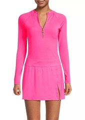 Lilly Pulitzer Nayte Half-Zip Rashguard Top UPF 5