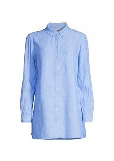 Lilly Pulitzer Sea View Linen Button-Front Cover-Up