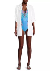 Lilly Pulitzer Sea View Linen Cover-Up Tunic