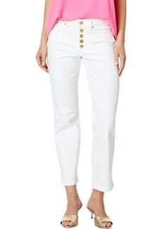 Lilly Pulitzer South Ocean High-Rise Straight Leg Jeans in Resort White