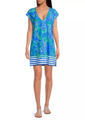 Lilly Pulitzer Talli Botanical Reef V-Neck Cover-Up