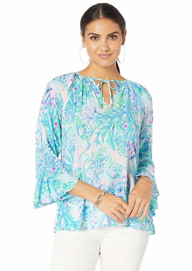 Lilly Pulitzer Willa Flounce Sleeve Top | Tops