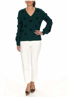 Lilly Pulitzer Wyla Sweater In Villa Green Tossed Crochet Flowers