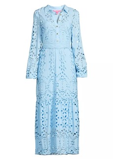 Lilly Pulitzer Zia Eyelet-Embroidered Maxi Dress
