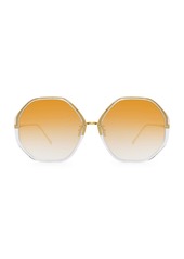 Linda Farrow 901 C9 Oversized Geometric Sunglasses