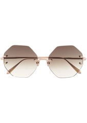 Linda Farrow Arua hexagon-frame sunglasses