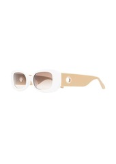 Linda Farrow eyelet-embellished oval-frame sunglasses