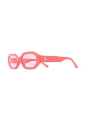 Linda Farrow x The Attico Irene oval-frame sunglasses