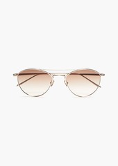 Linda Farrow - Aviator-style silver-tone and titanium sunglasses - Metallic - OneSize