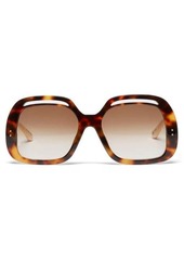 Linda Farrow Renata square tortoiseshell-acetate sunglasses