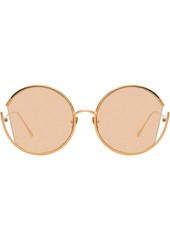 Linda Farrow round cut-out frame sunglasses