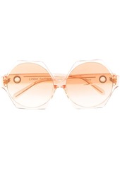 Linda Farrow tinted hexagon-frame sunglasses