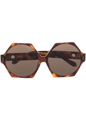 Linda Farrow tortoiseshell-effect square sunglasses
