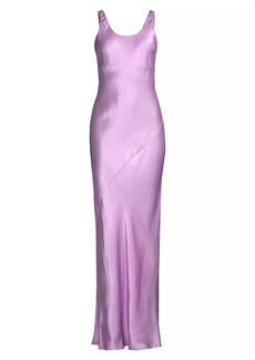 Line & Dot Adelyn Satin Floor-Length Dress