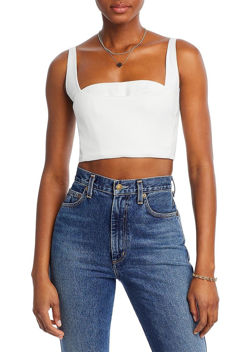 Line & Dot Celestin Womens Satin Tank Cropped