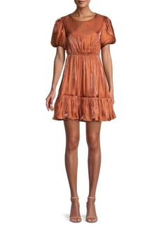 Line & Dot Danielle Puff-Sleeve Mini Dress