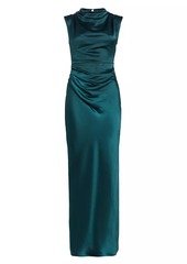 Line & Dot Dede High-Neck Satin Gown