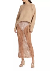 Line & Dot Glimmer Knit Midi Skirt