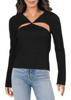 Line & Dot Ky;ee Womens Cutout Ribbed Knit Pullover Top