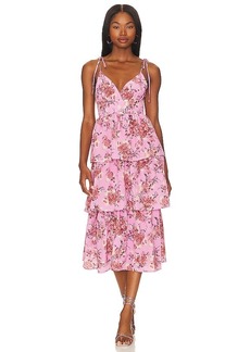 Line & Dot Bloom Midi Dress