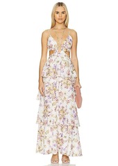 Line & Dot Floret Maxi Dress