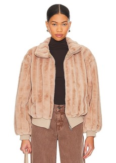 Line & Dot Lux Faux Fur Jacket