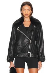 Line & Dot Moto Faux Leather Jacket