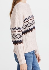 Line & Dot Noah Fair Isle Cable Knit Sweater