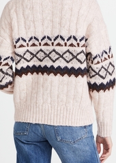 Line & Dot Noah Fair Isle Cable Knit Sweater