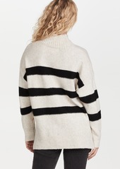 Line & Dot Rosie Striped Mock Neck Sweater